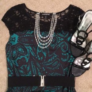 Worn Once! Lace Yoke Express Dress!